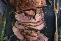 Smoked Boneless Leg of Lamb with Garlic Herb Rub