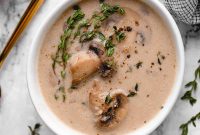 Vegan Creamy Mushroom Soup with 8 Simple Ingredients