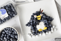 Blueberry Penguin Birthday Food Art Ideas for Kids
