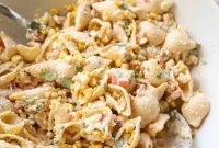 Mexican Street Corn Pasta Salad Recipe with Zesty Lime and Cotija
