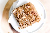 Salted Caramel Pecan Blondies Made with Chickpeas