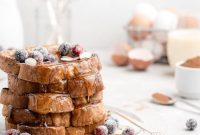 Eggnog French Toast with Buttered Maple Bourbon Syrup