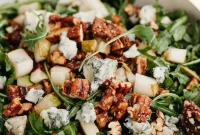 Arugula and Pear Salad with Maple Candied Pecans
