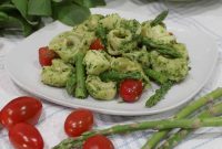 Creamy Pesto Tortellini Salad with Cherry Tomatoes and Basil