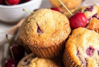 Cherry Almond Muffins: Homemade Cherry Muffin Recipe with Almond Extract