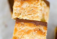 Chewy Caramel Peanut Butter Rice Krispie Treats