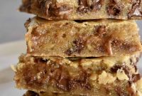 Milky Way Blondies with Caramel and Chocolate Delight