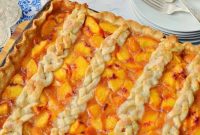 Rustic Peach Slab Pie Recipe for Serving a Crowd