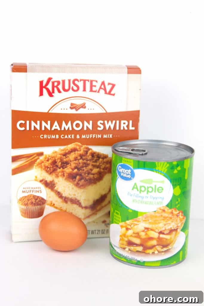 Apple Cinnamon Crumb Cake Recipe with Tender Apple Filling 3 Ingredients