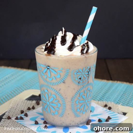Frozen yogurt, coffee, and chocolate chips makes an amazing healthy dessert