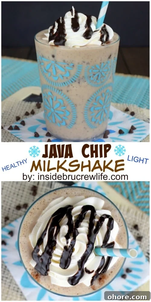 Frozen yogurt, coffee, and chocolate chips makes an amazing healthy dessert