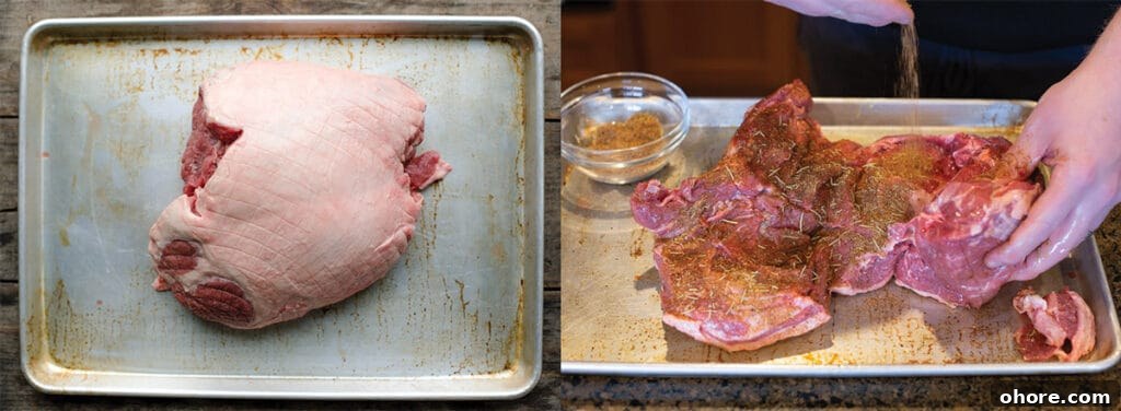 Smoked Boneless Leg of Lamb with Garlic Herb Rub 3 Seasoning a boneless leg of lamb
