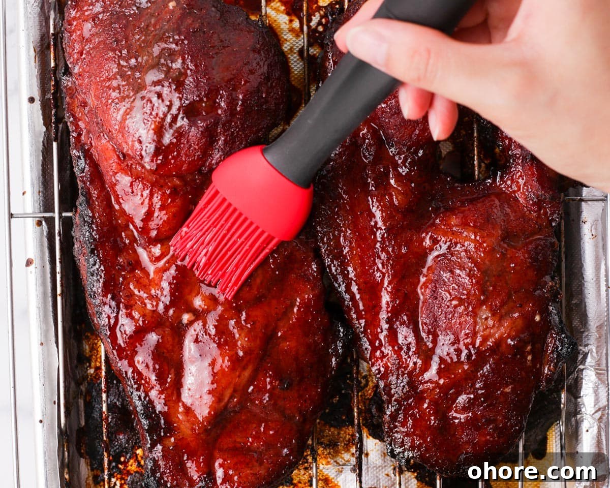 Char Siu Chinese BBQ Pork Recipe: Authentic Cantonese Roast Pork 12 Basting pork