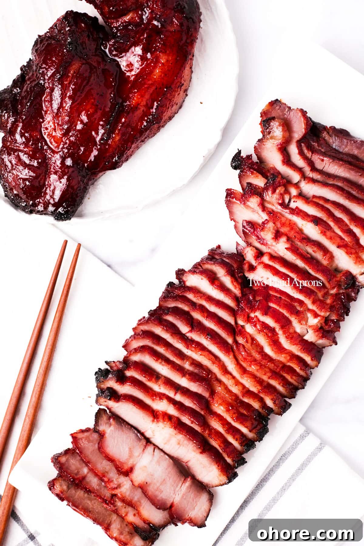 Char Siu Chinese BBQ Pork Recipe: Authentic Cantonese Roast Pork 3 Char siu closeup