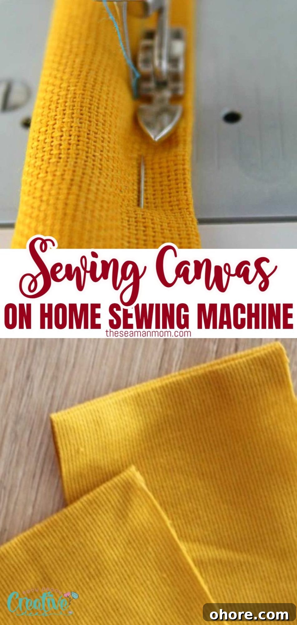 Canvas Sewing Tips and Techniques for Durable, Professional Results 10 Photo collage illustrating tips for sewing canvas with a home sewing machine