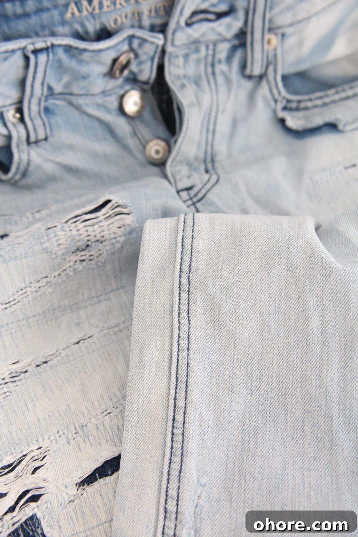 flat seam on jeans