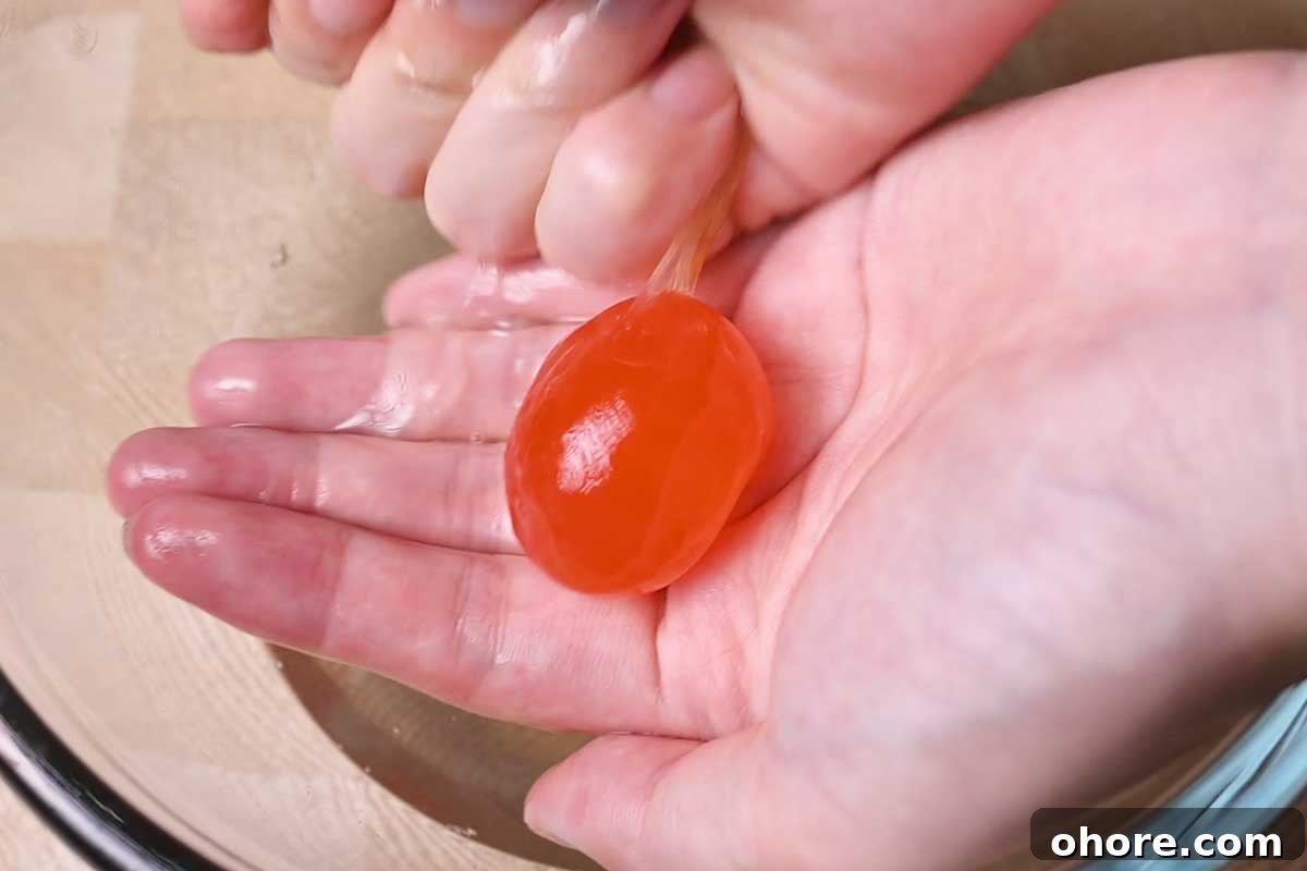 wash salted egg yolks clean