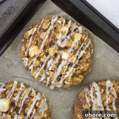 Apple Cinnamon Oatmeal Cookies recipe with warm spices and apples 9 Apple Oatmeal Cookies