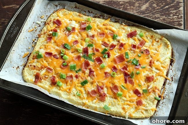 Cheesy Loaded Cauliflower Bread