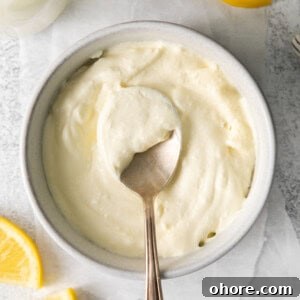 Homemade mascarpone cheese in a bowl.