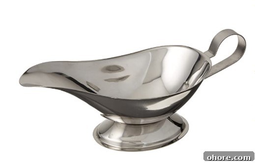 stainless steel gravy boat