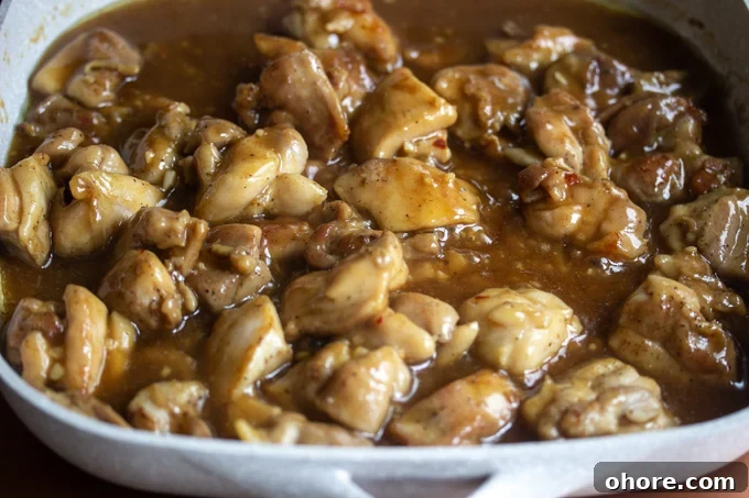 30-Minute Caramel Chicken Recipe for Weeknight Dinners 4 A skillet of caramel chicken