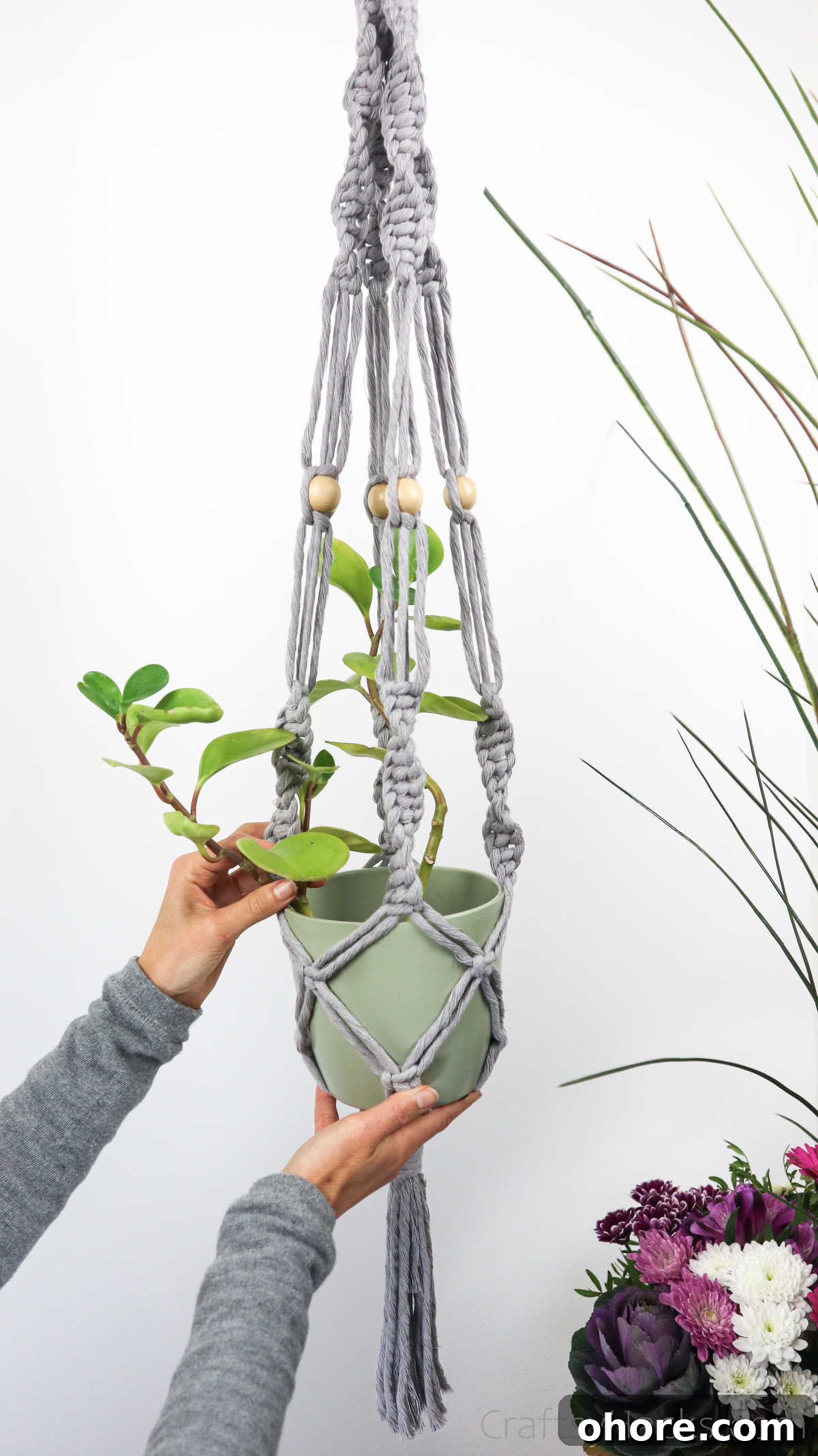 holding macrame plant hanger