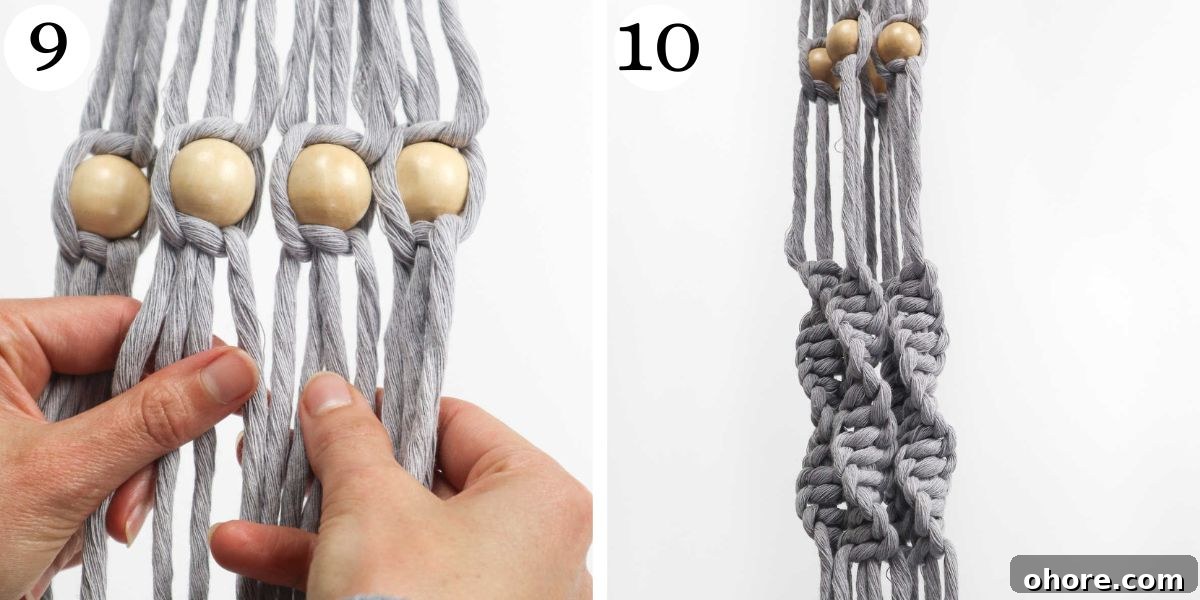 Creative Macrame Plant Hanger Instructions 9-10