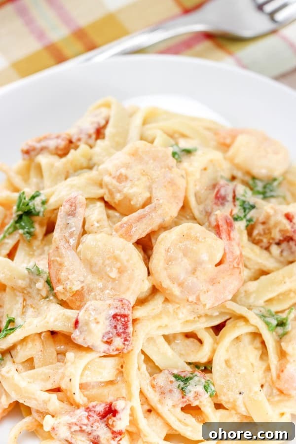 creamy shrimp pasta