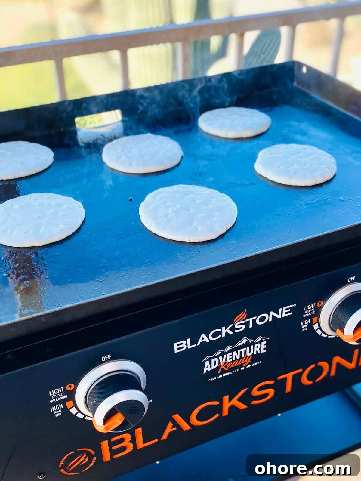 Fluffy Pancakes on a Blackstone Griddle: Perfect Morning Stack 2 blackstone pancakes.