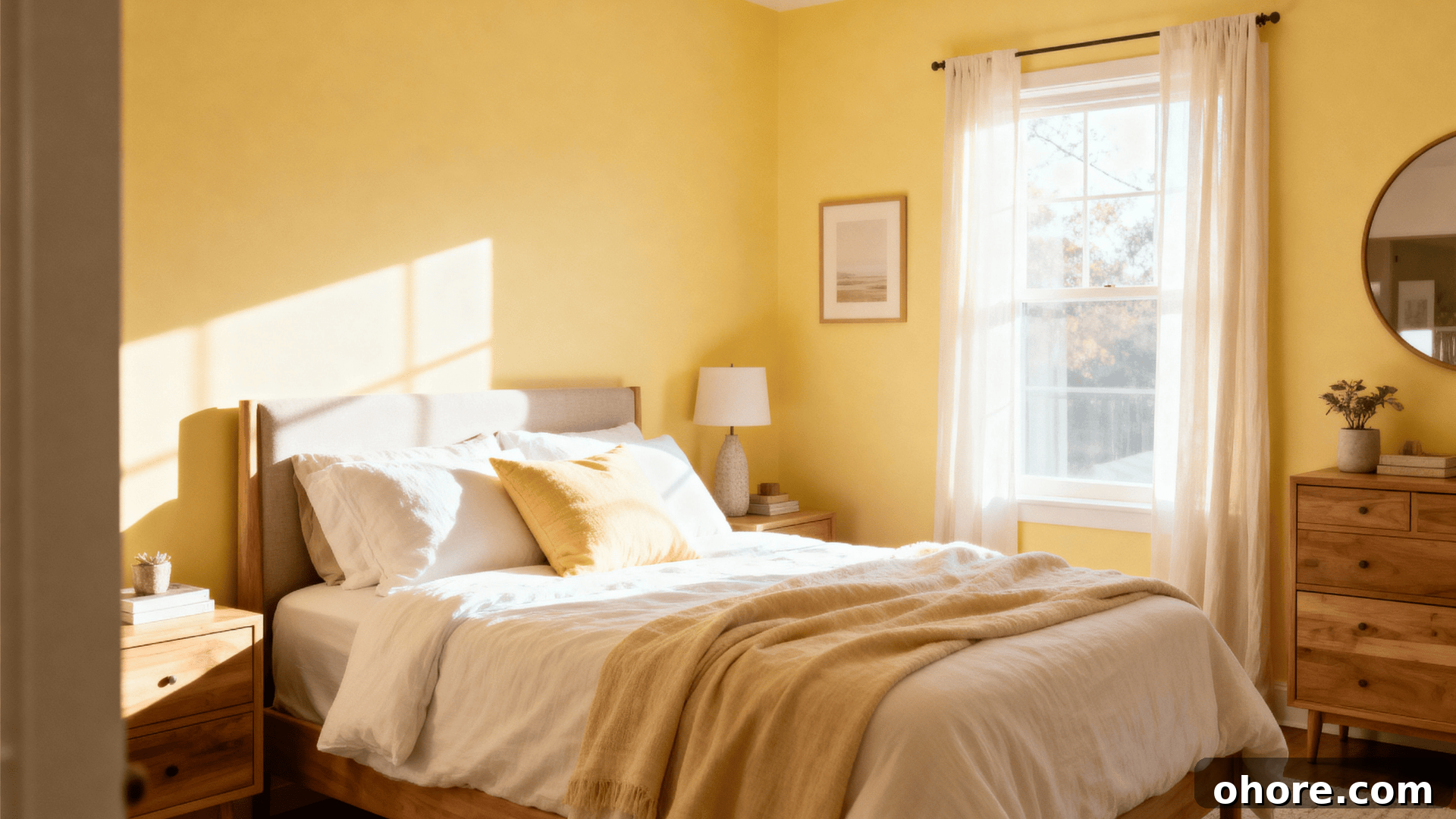 13 Calming Bedroom Paint Colors That Improve Sleep 9 pale yellow sunny warmth