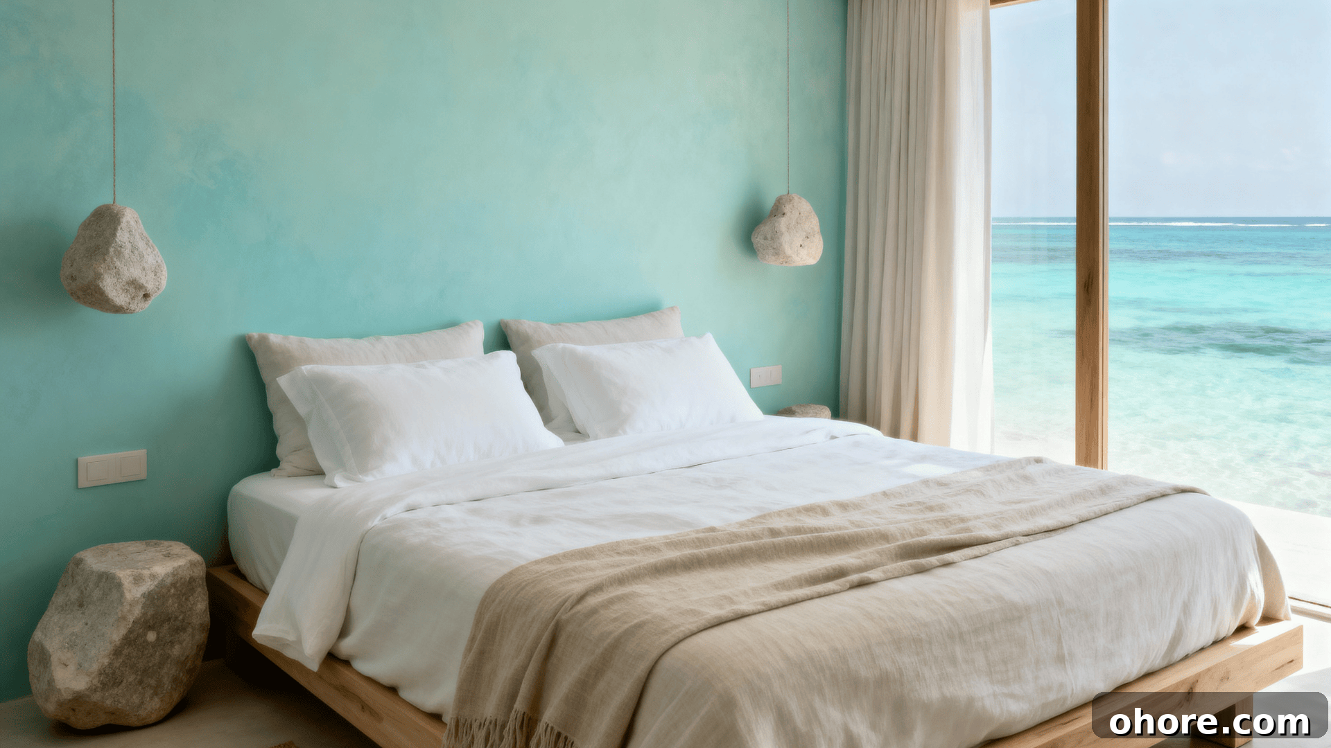 13 Calming Bedroom Paint Colors That Improve Sleep 10 soft aqua coastal calm