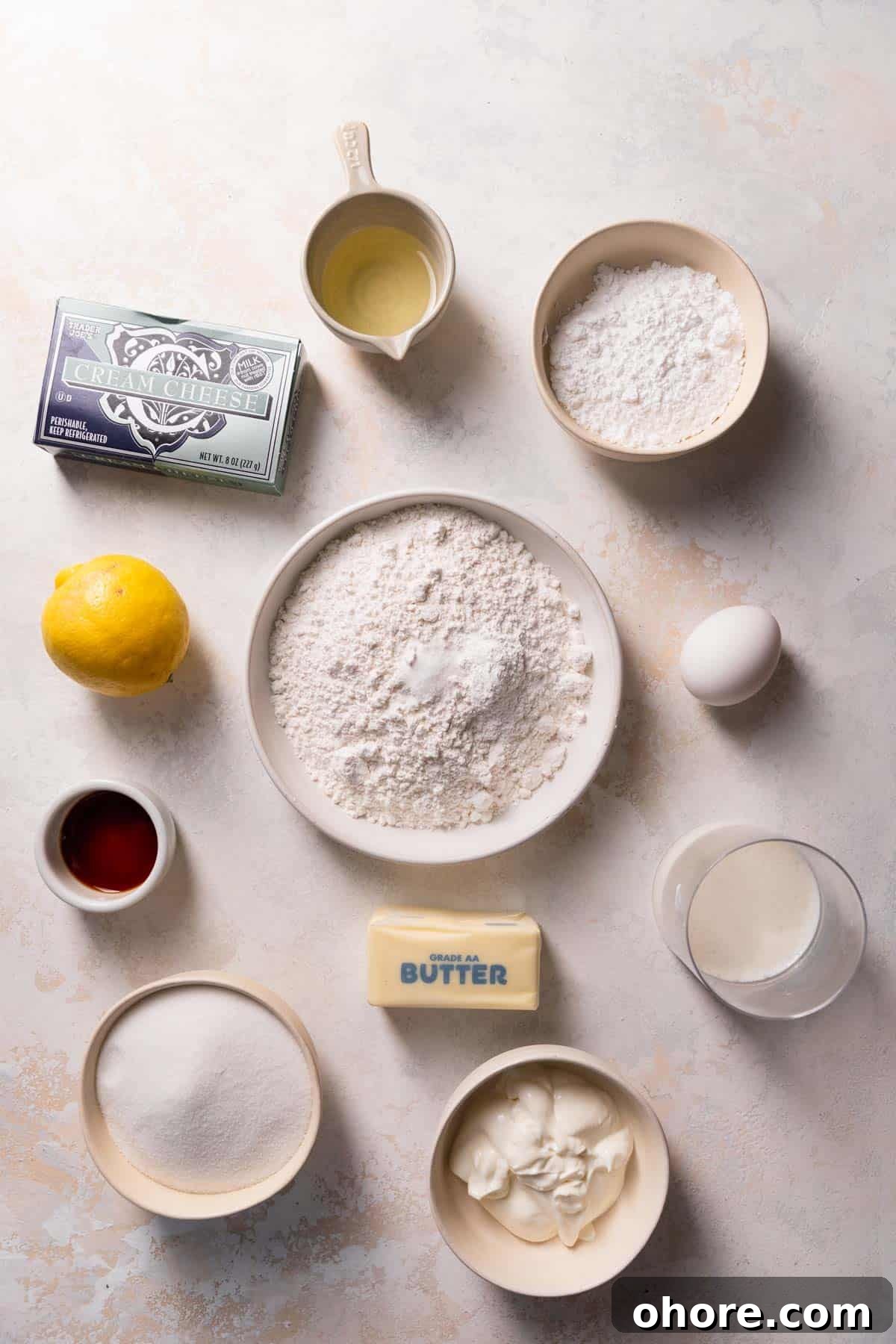Zesty Lemon Bar Cake Recipe with Tender Shortbread Crust 3 ingredients needed to make lemon bar cake.