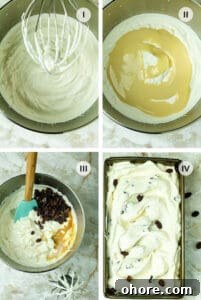 Rum and Raisin Gelato with Warm Rum Caramel Sauce 11 Four steps to making Italian gelato with rum and raisins