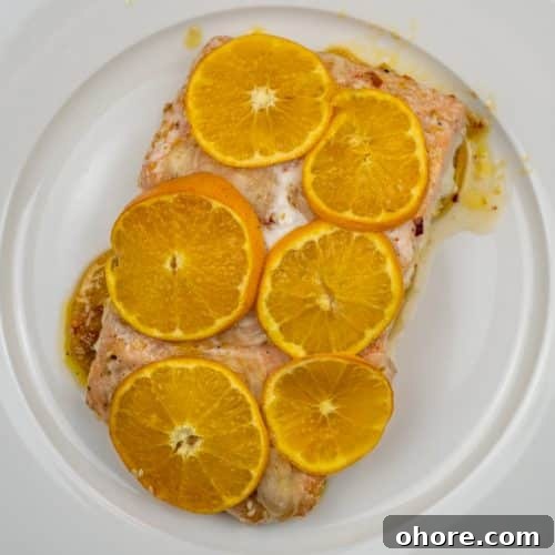 Clementine-Glazed Baked Salmon (No Lemon) 7 Clementine Baked Salmon