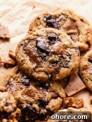 toffee cookie on baking sheet