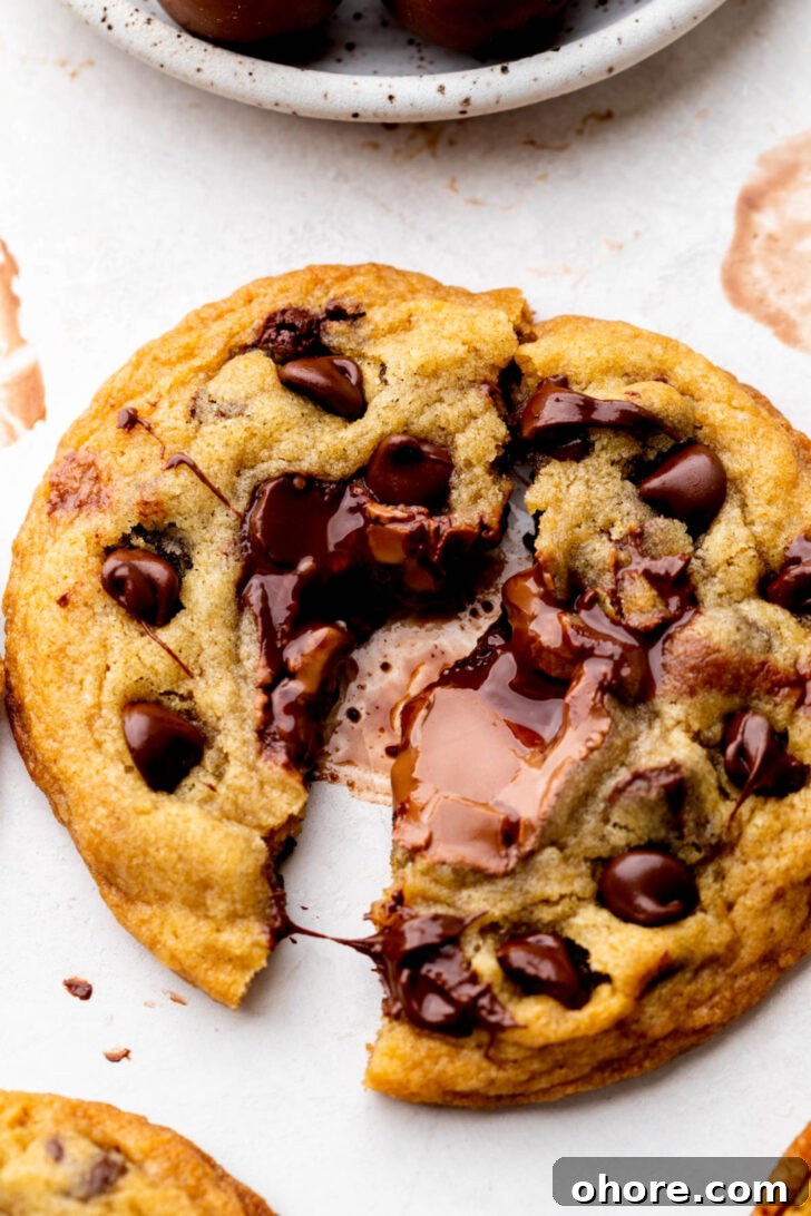 One cookie split in half.