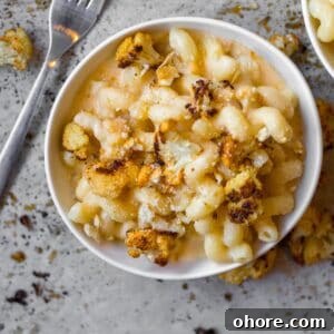 Roasted Cauliflower Mac and Cheese Casserole Recipe 8 bowl of roasted cauliflower macaroni and cheese