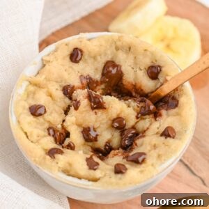 3 ingredients healthy banana mug cake