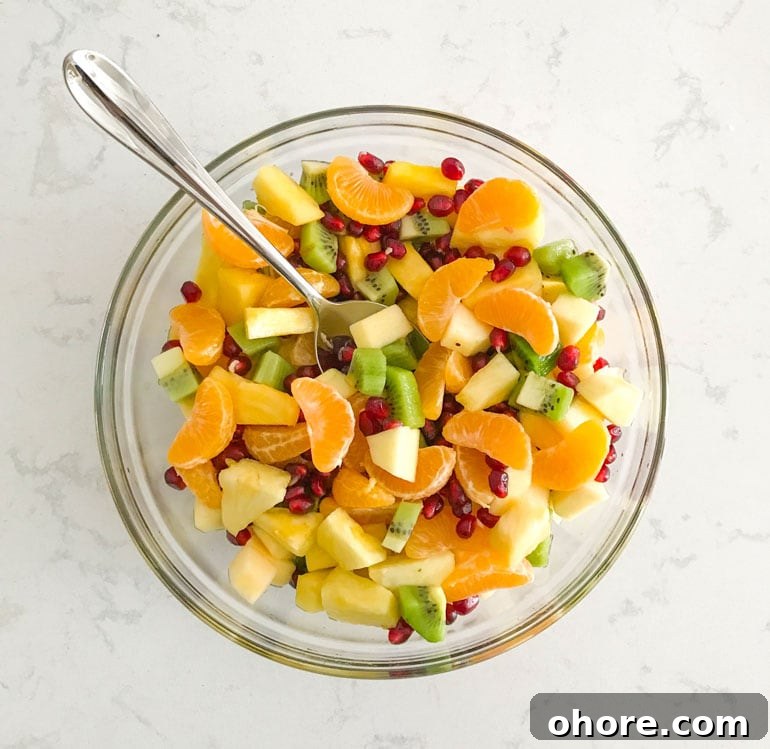 Fruit Salad with Honey-Lemon Dressing