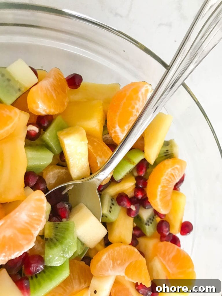 Fruit Salad with Honey-Lemon Dressing