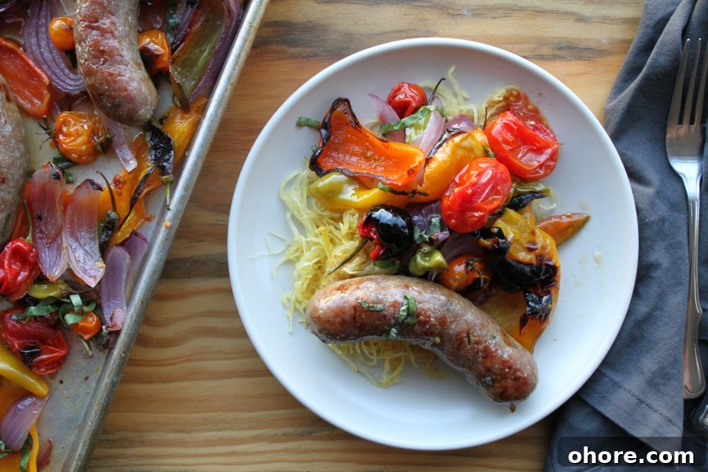 sheet pan sausage and peppers