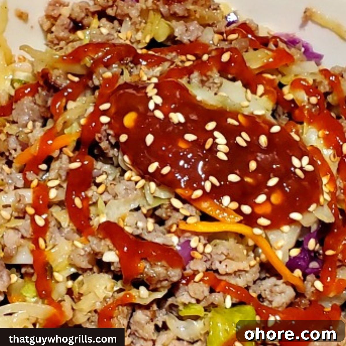 Blackstone Griddle Egg Roll in a Bowl Recipe 7 Unstuffed Eggroll In A Bowl Cooked on Blackstone Griddle In Bowl