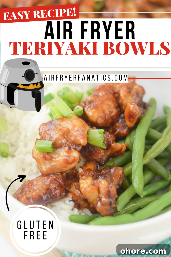 Crispy Air Fryer Chicken Teriyaki Rice Bowls 8 air fryer chicken teriyaki bowls