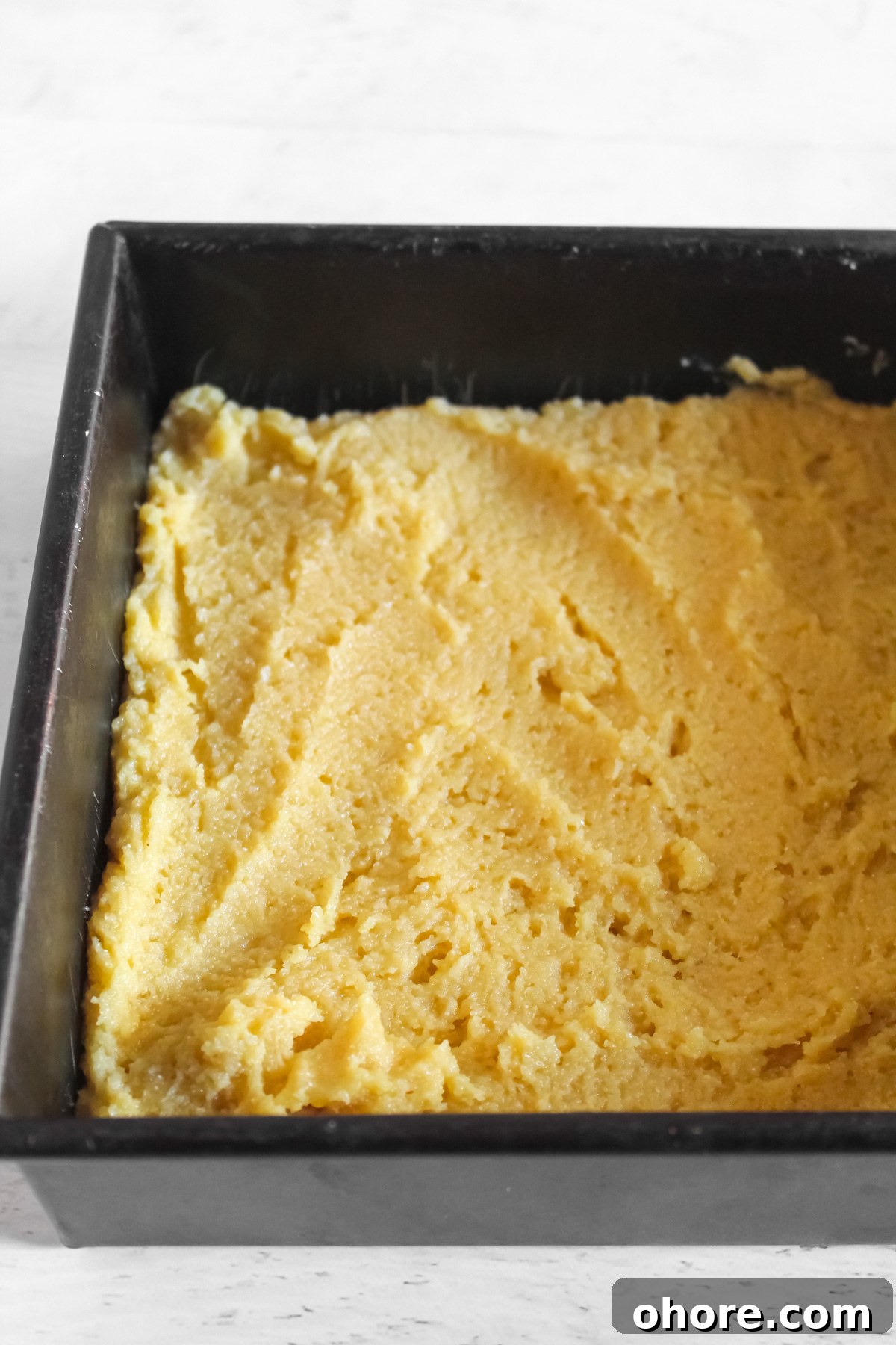 Almond Flour Cornbread: Dairy-Free, Gluten-Free Recipe 8 batter spread into a baking pan