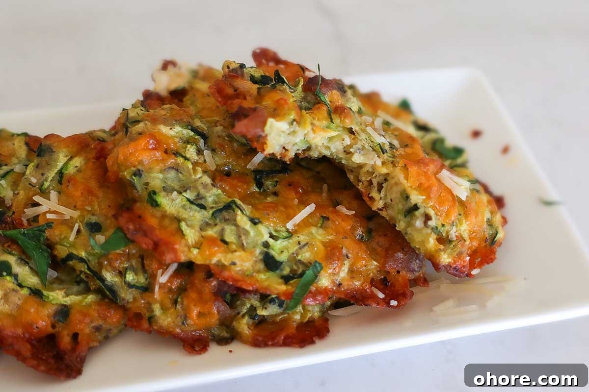 32 Gluten-Free Recipes That Support Weight Loss Goals 25 baked cheddar zucchini bars on a white plate toped with herbs