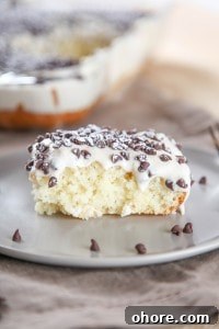 Cannoli poke cake