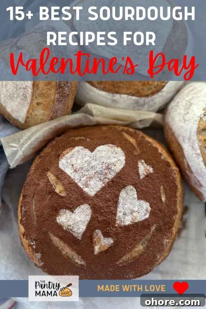 Sourdough Recipes for a Romantic Valentine’s Day Meal 2 BEST SOURDOUGH RECIPES FOR VALENTINE'S DAY - PINTEREST IMAGE