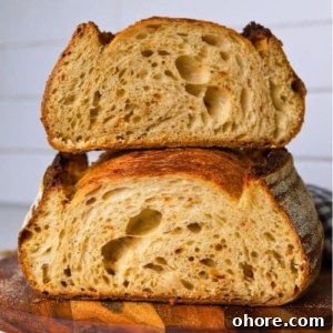Sourdough Recipes for a Romantic Valentine’s Day Meal 42 Hot honey sourdough crumb shot