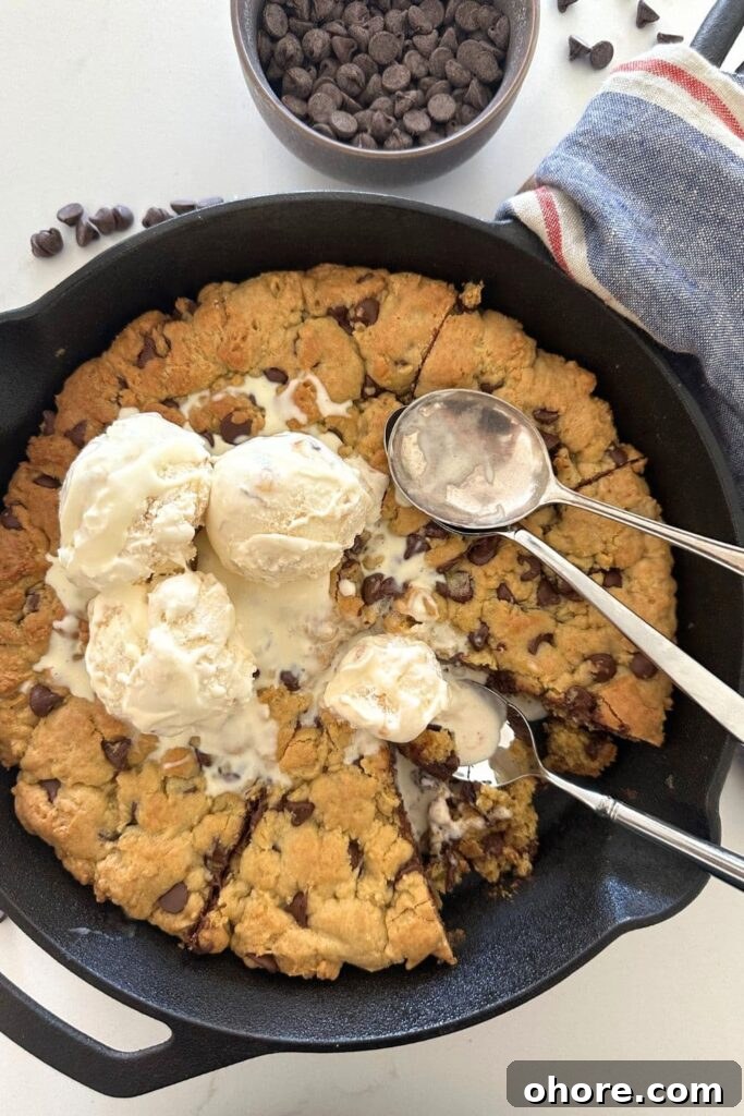 Sourdough Recipes for a Romantic Valentine’s Day Meal 10 Sourdough Cookie Skillet with chocolate chips